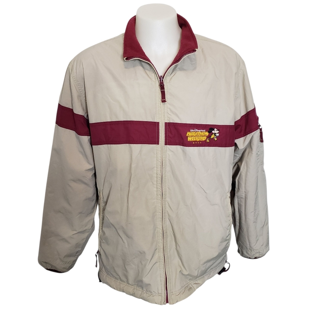 Vintage Walt Disney World Marathon Weekend 2004 Nylon Reversible Jacket ‎ Size L